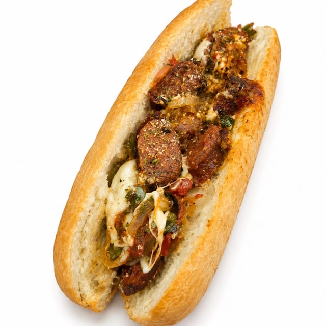 Sausage & Peppers Sub.